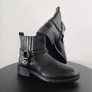 NTW Geox Catria Black Leather Ankle Boots - Size 37